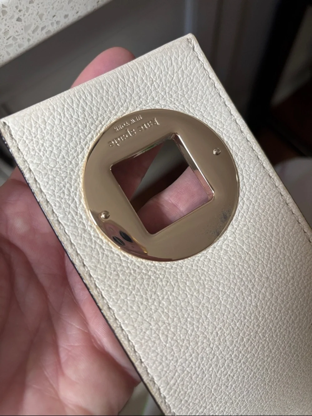 Kate Spade Astor Court ELENA Leather Shoulder Bag Tote Bone